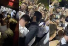 Pamje të çmendura të turmës që u mblodh në Majami, pasi e kuptuan se Messi po darkonte në një restaurant