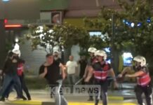 Me shkopinj dhe gurë, vijon përplasja e tifozëve holandezë me policinë në rrugët e Tiranës (VIDEO)